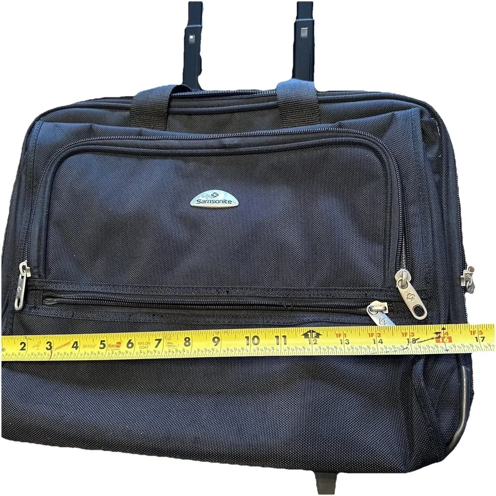 Samsonite Rolling Laptop Briefcase Business Travel Bag Black Wheeled Good